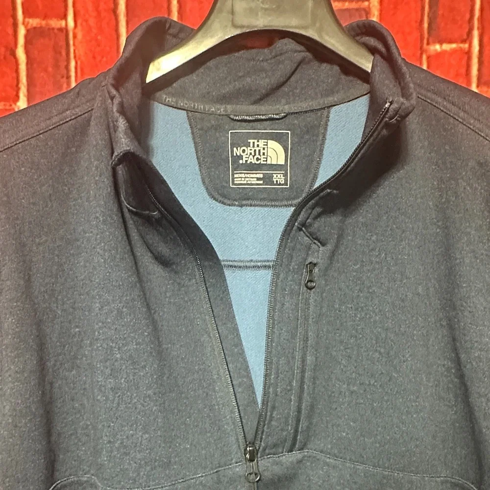 The North Face 1/2 Zip Pullover Sweater Sweatshirt Men's XXL Navy Blue‎ Fleece